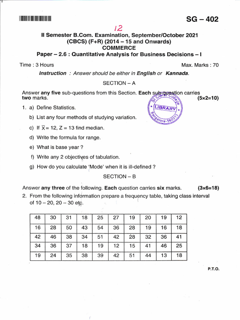 QABD-I 2021 | PDF | Statistics | Data Analysis