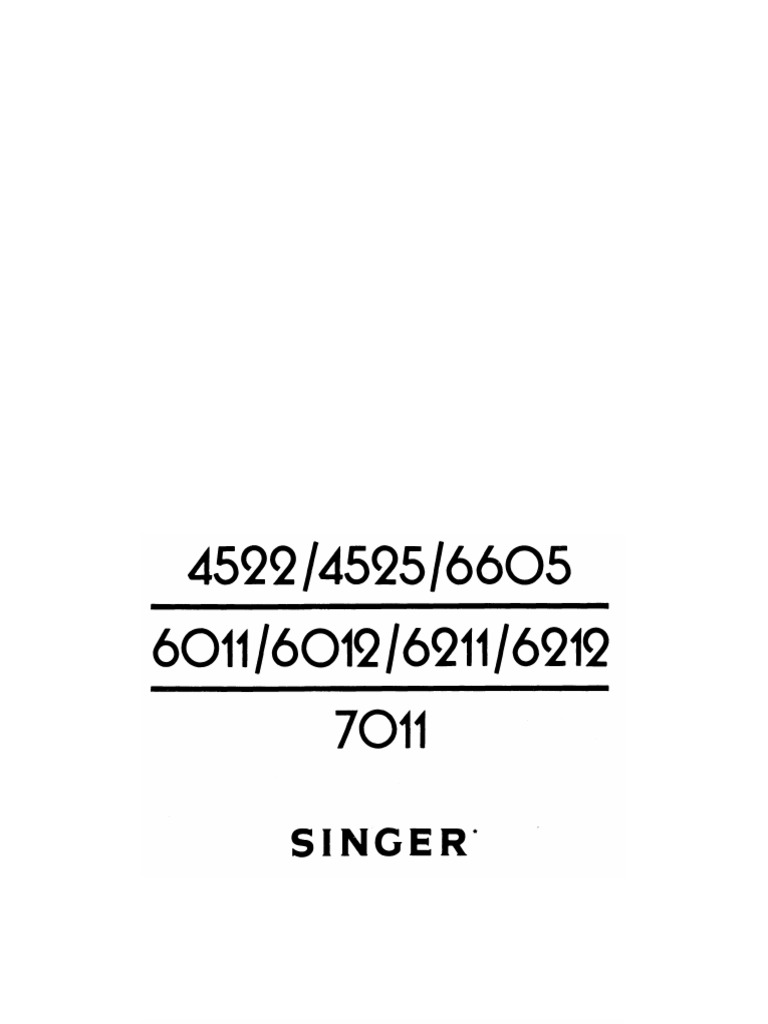 Singer 4525 Sewing Machine Casera Con Sus Respuestos | PDF