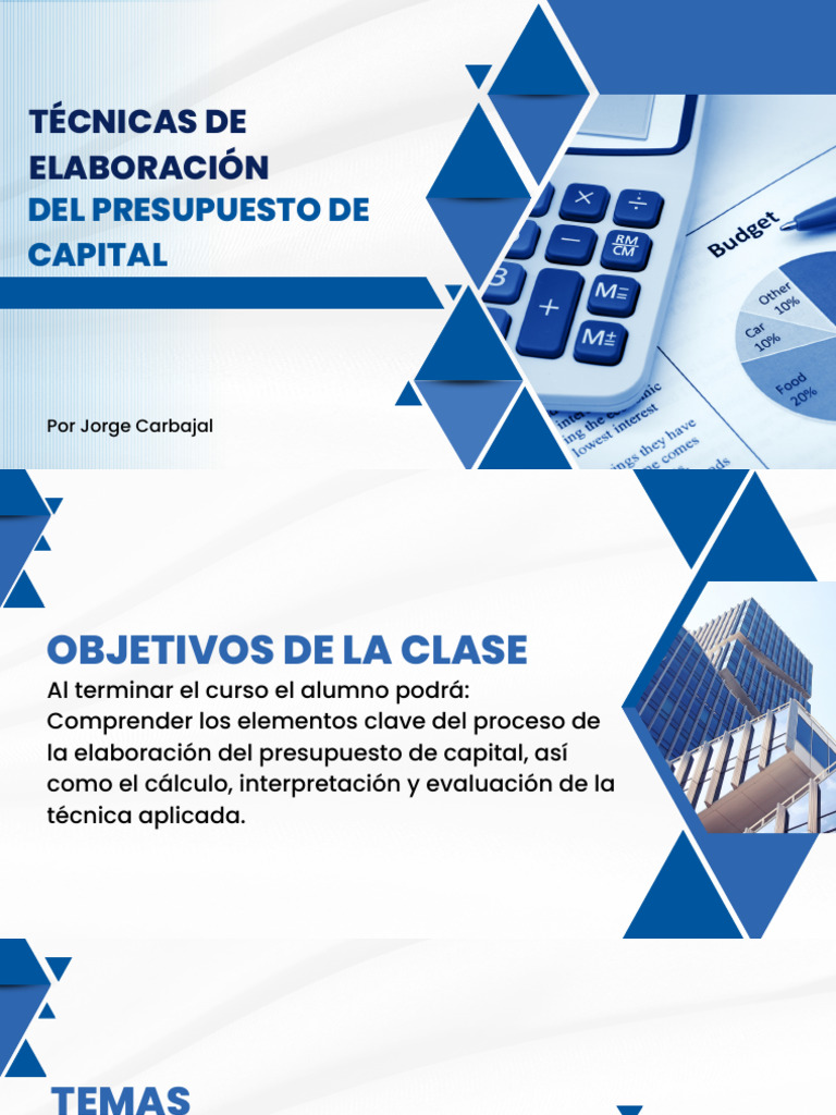 Unidad 7. Técnicas de Elaboración Del Presupuesto de Capital | PDF ...