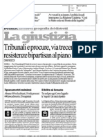 La Repubblica - 7 Luglio 2012: Tribunali e Procure, Via 300 Uffici. Resistenze Bipartisan Al Piano Severino