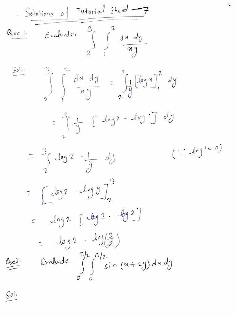 Tutorial Sheet 7 Solutions | PDF | Analytic Geometry | Euclidean Geometry