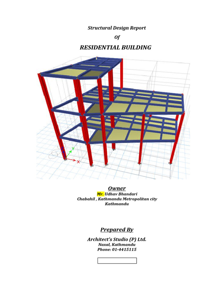 490634683 Structural Design Report of Residential Building Docx | PDF ...