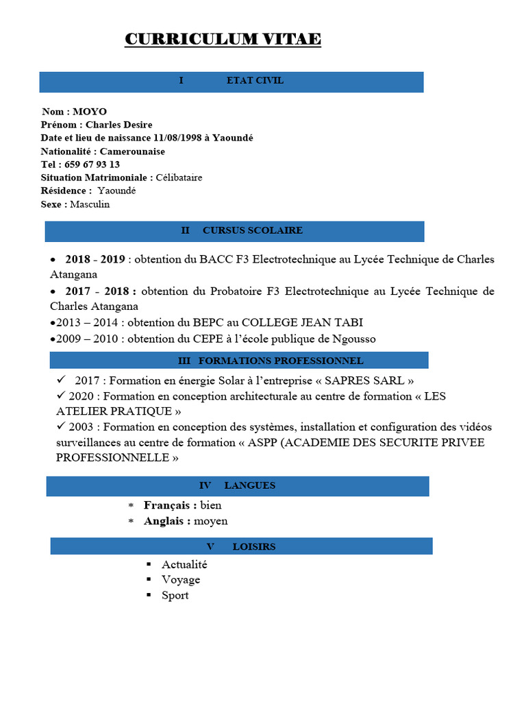 CV Charles | PDF