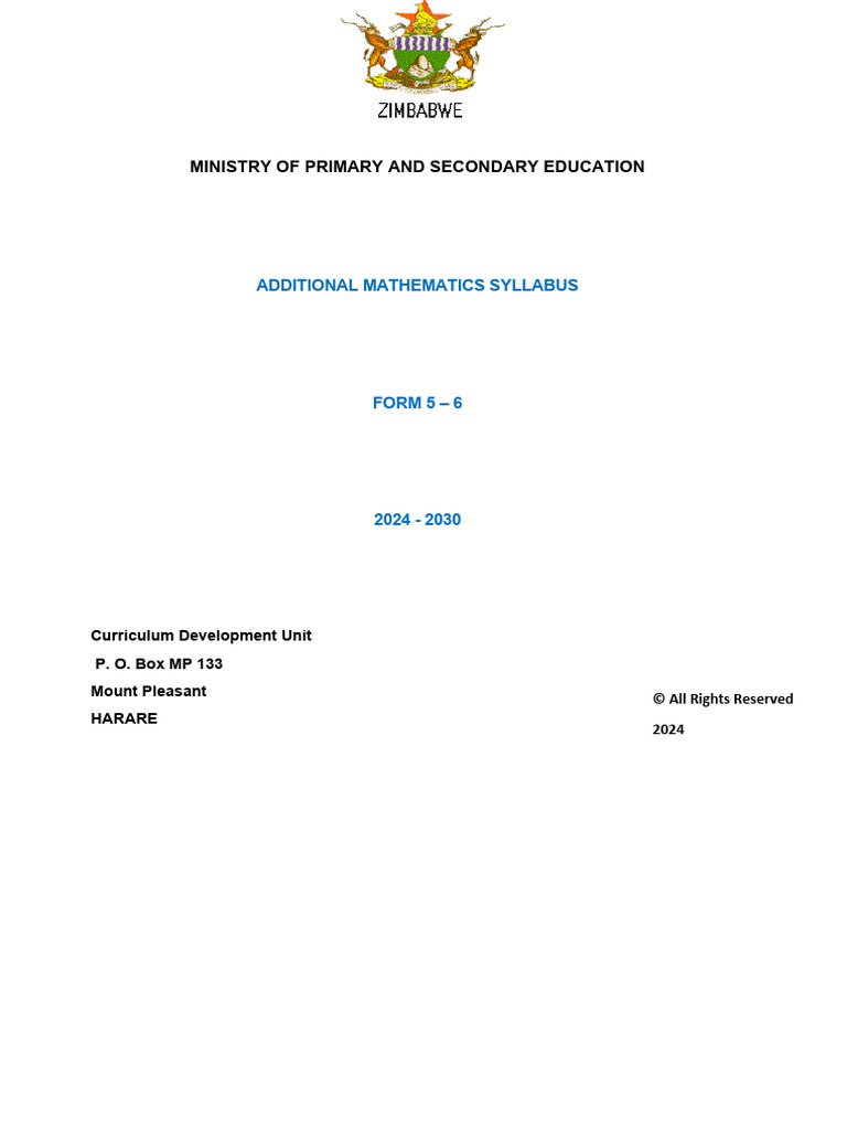 Revised Additional Maths Syllabus F5-6 | PDF | Group (Mathematics ...