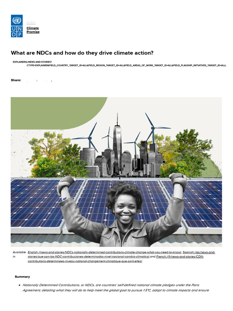 What are NDCs and how do they drive climate action? | UNDP Climate ...