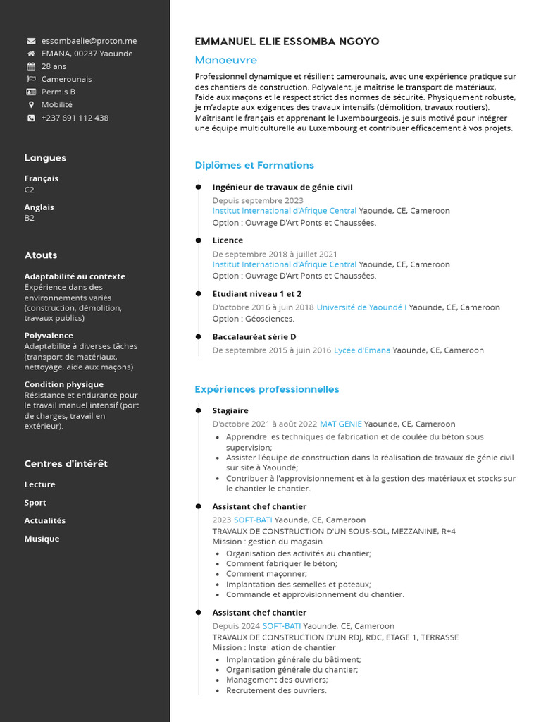 CV - Emmanuel Eli | PDF