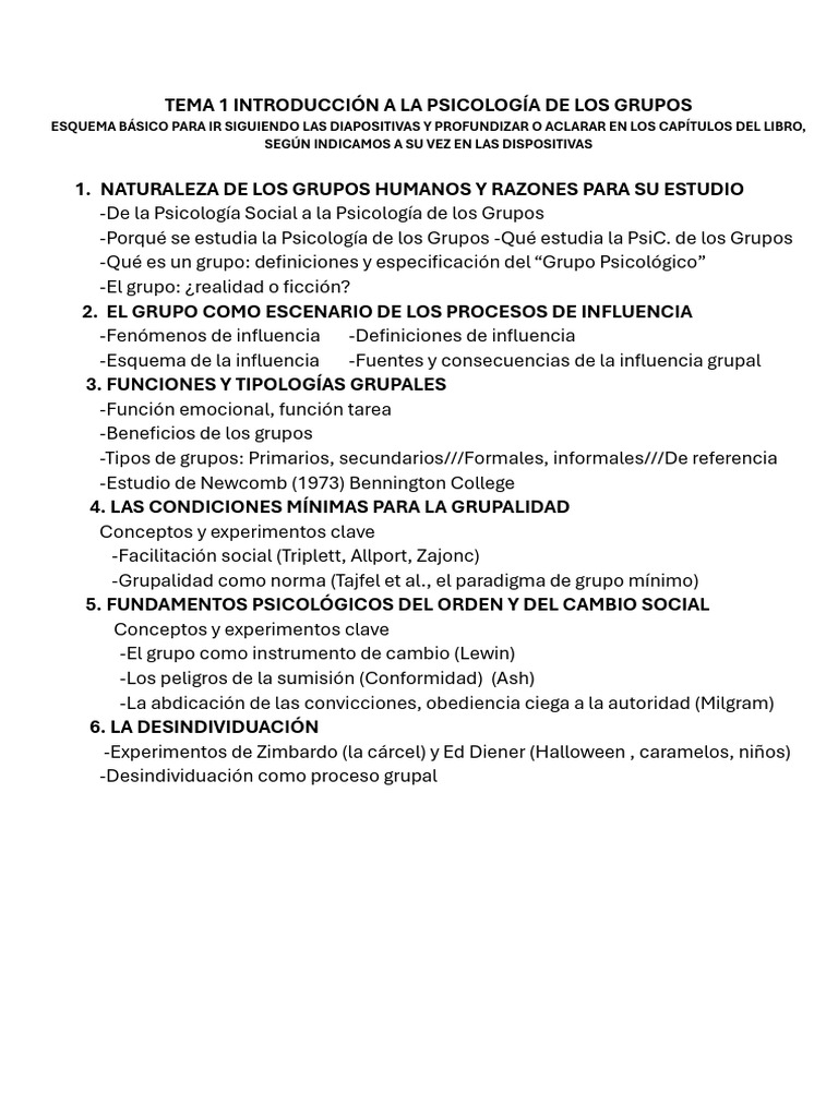 Tema 1 Esquema | PDF