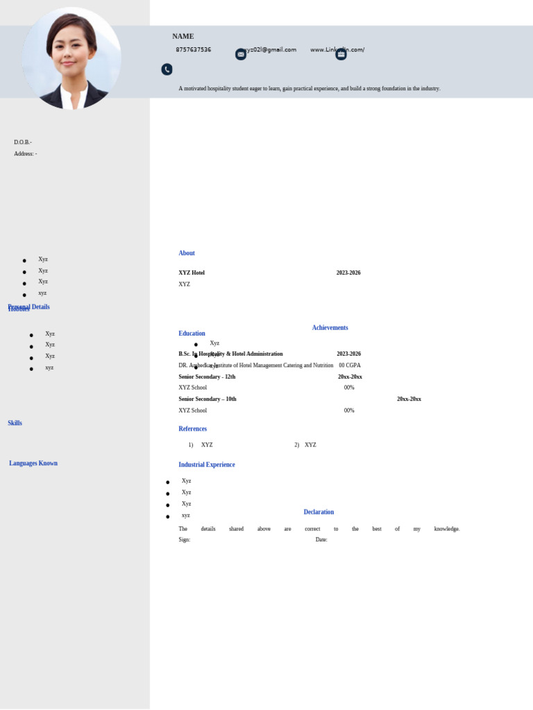 CV Format-1 | PDF