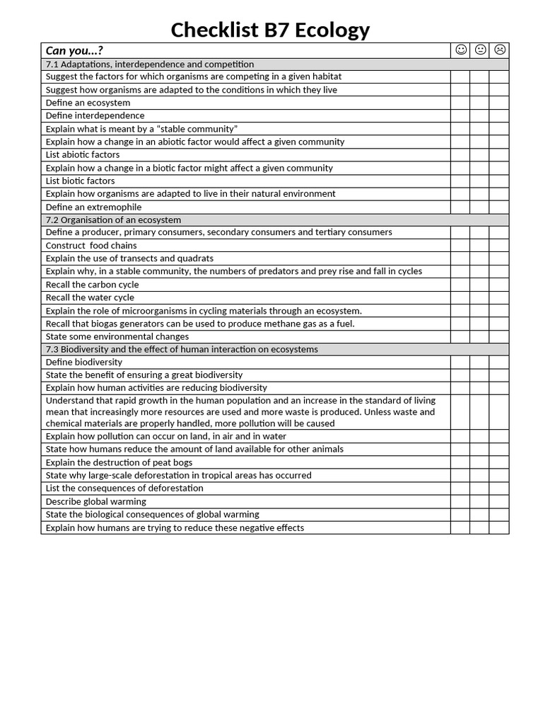 B7 Double Checklist | PDF