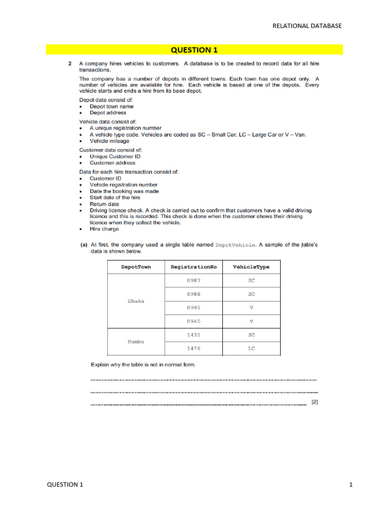 [9608] 1.8 Databases Exercise 01 | PDF