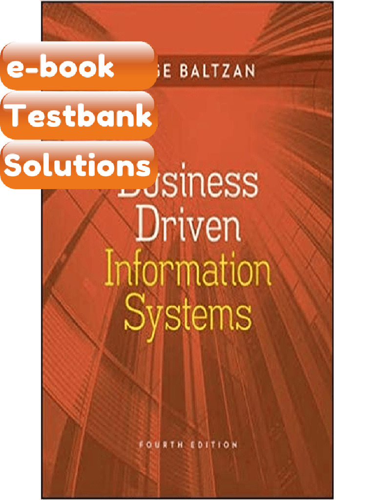 Testbank Business Driven Information Systems 4th Edition by Paige ...