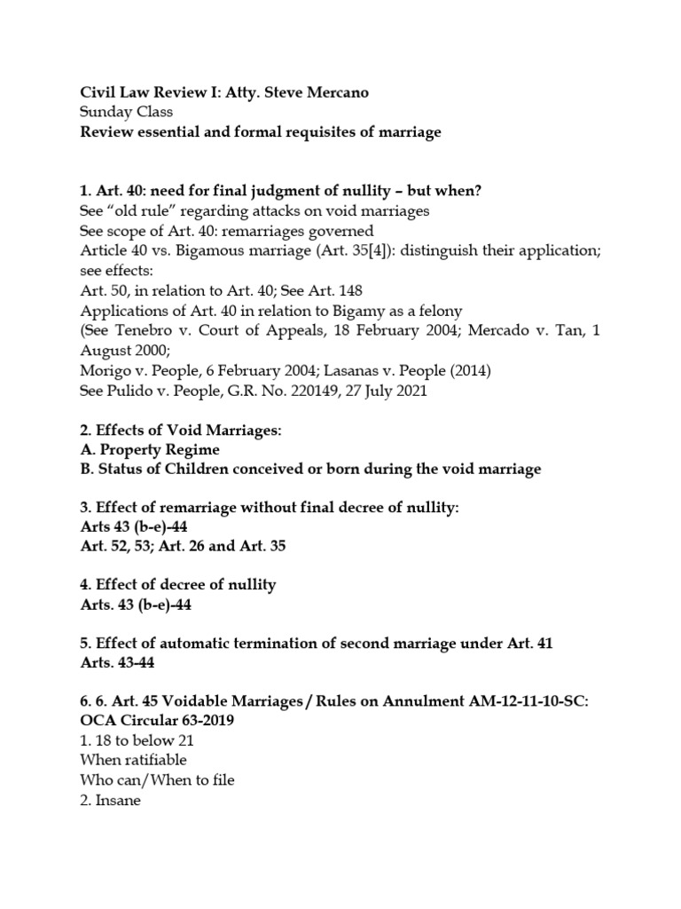Civ Rev 1 Outline 4 Ver 25-26 LEP | PDF