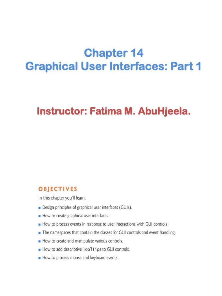 14 - Graphical User Interface - 1 | PDF | Graphical User Interfaces ...