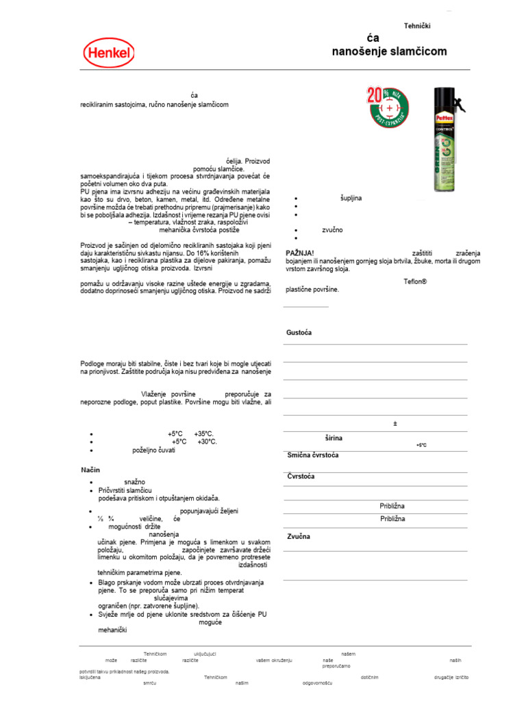 PATTEX Recycled Strawfoams HR - HR | PDF