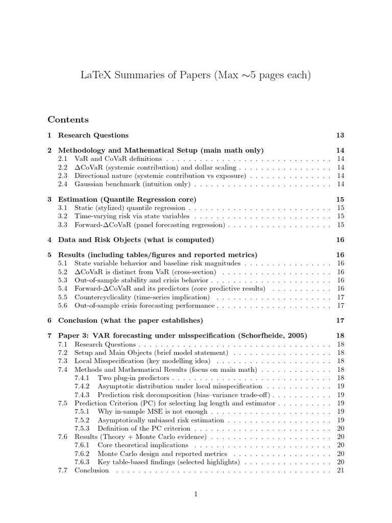Summary Papers | PDF | Vector Autoregression | Bootstrapping (Statistics)