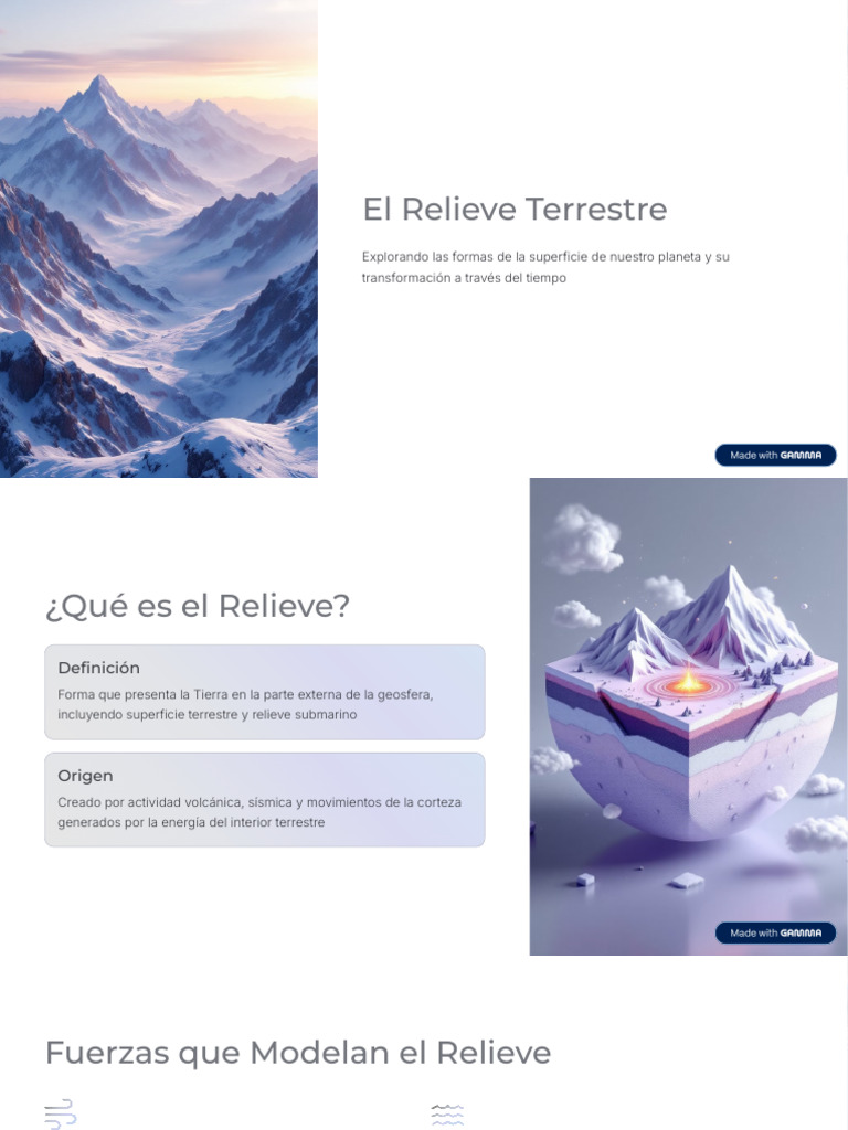 El Relieve Terrestre | PDF | Tierra | Terreno