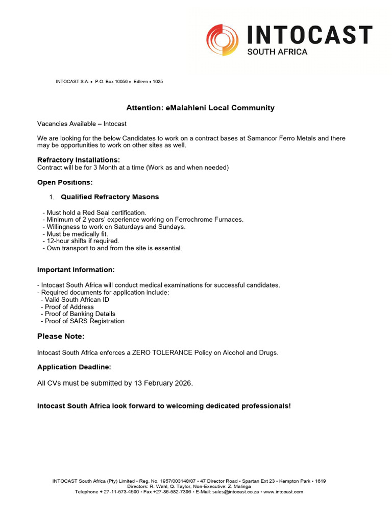 Refractory Masons | PDF