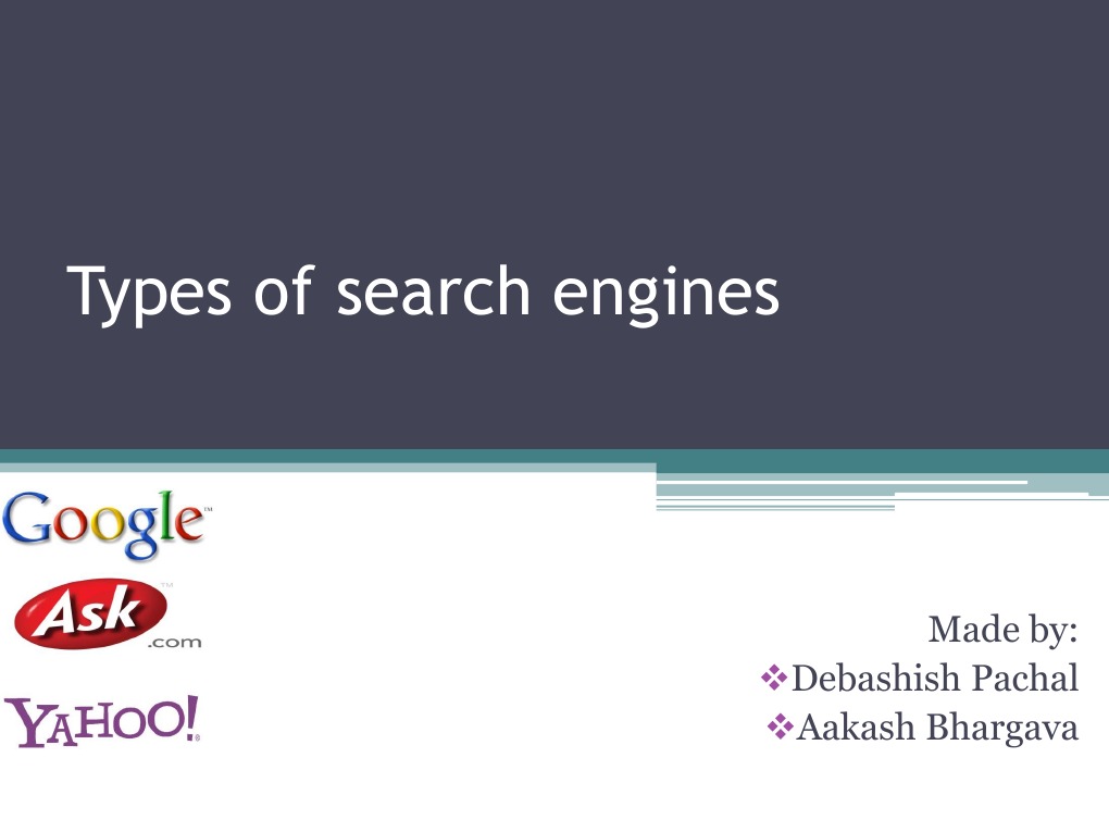 Types of Search Engines | PDF | Business | Computers