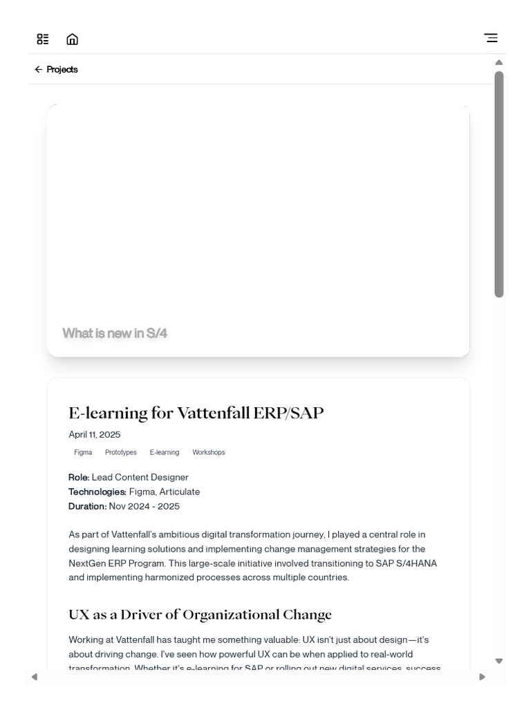 E-Learning For Vattenfall ERP - SAP | PDF