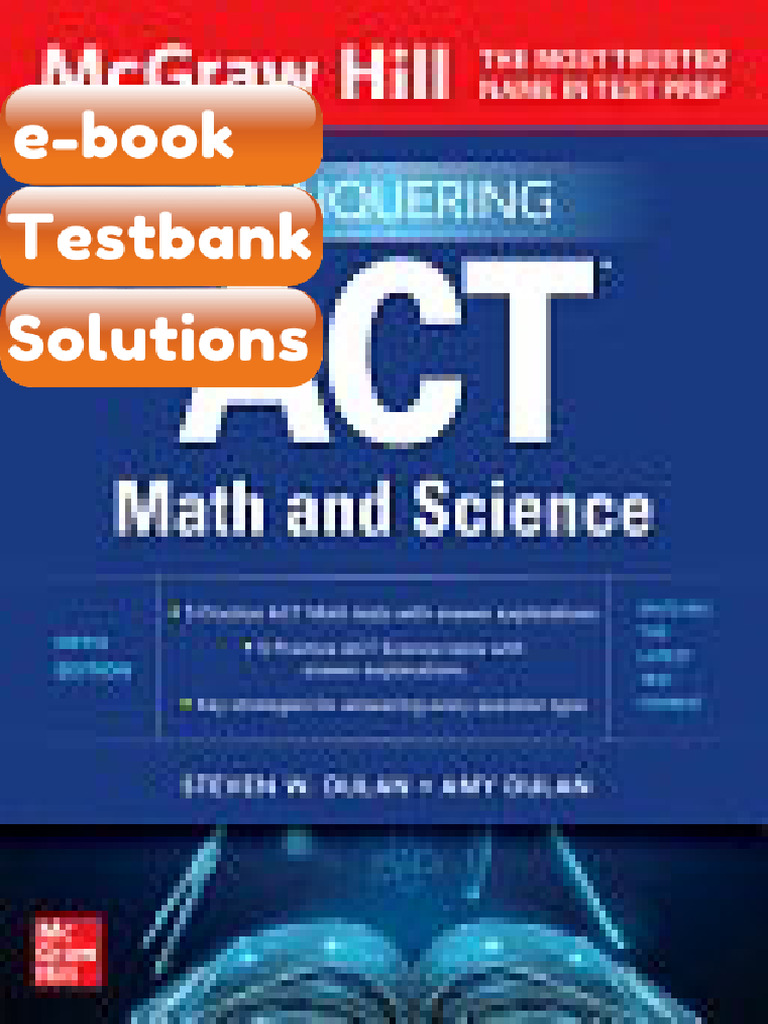 Testbank McGraw Hill Conquering ACT Math and Science 5th Edition Steven ...