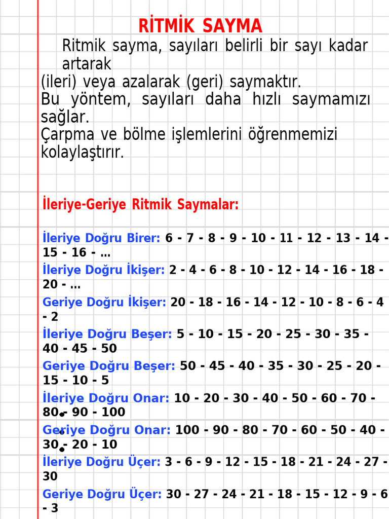Ritmik Sayma | PDF