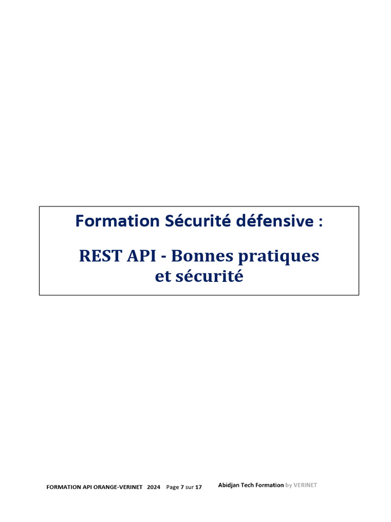 Formation Hacking Et Securisation Des Apis | PDF | Génie logiciel ...