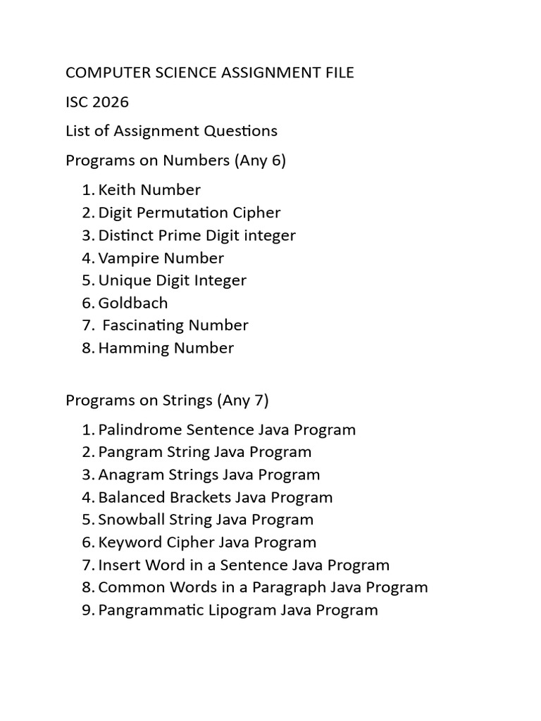 Computer Science Assighnment File (1) (2) | PDF | Matrix (Mathematics ...