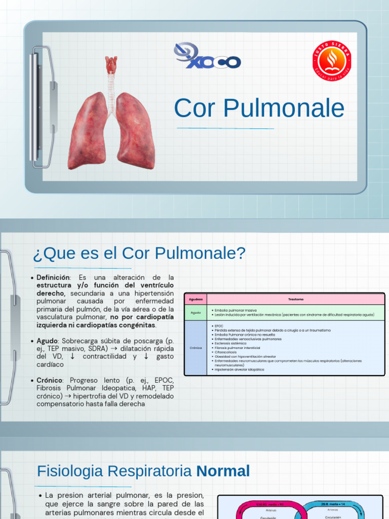 Cor Pulmonale neumo | PDF | Fisiología | Sistema circulatorio