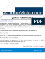 Quotient Rule Derivative
