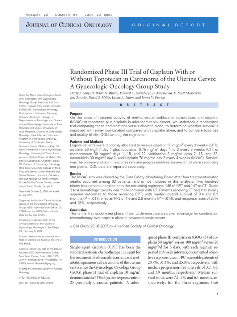 Randomized Phase III Trial of Cisplatin | PDF