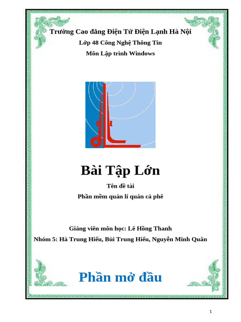 Bài Tập Lớn LT Windows | PDF