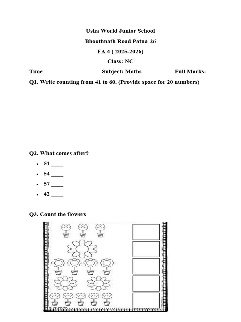 Nursary Maths | PDF