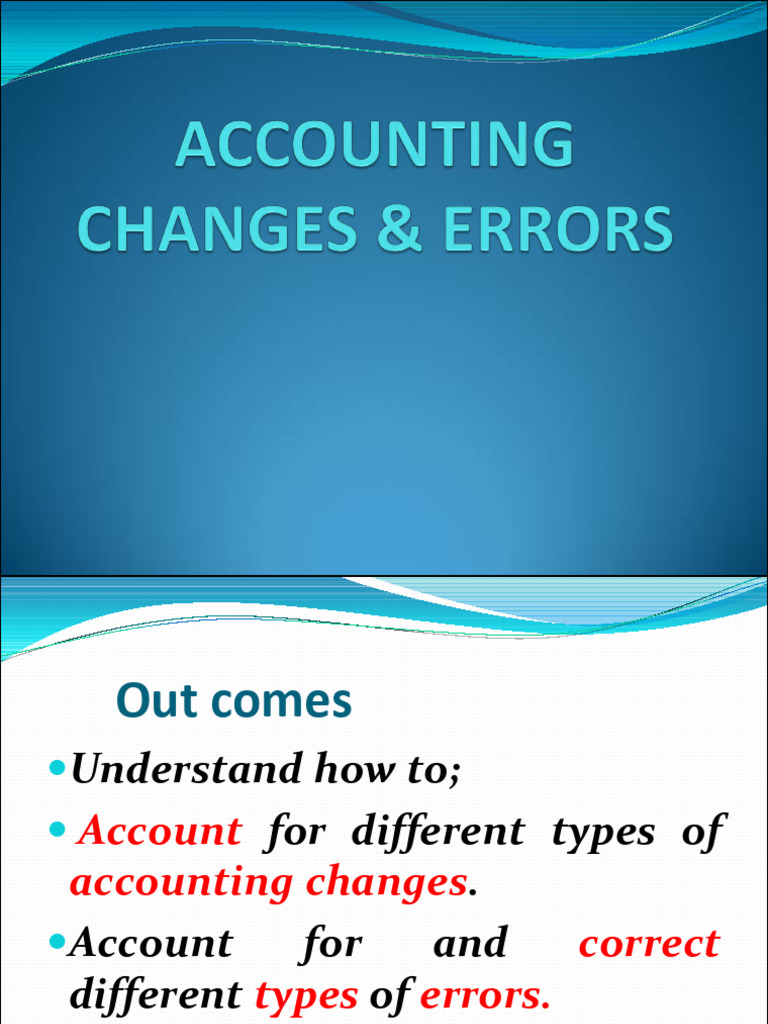 6 Accounting Changes and Errors | PDF | Cost Of Goods Sold | Economies