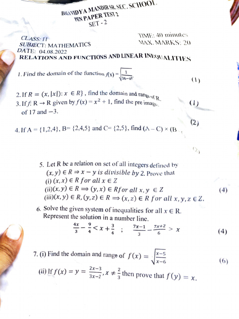 math q pap | PDF