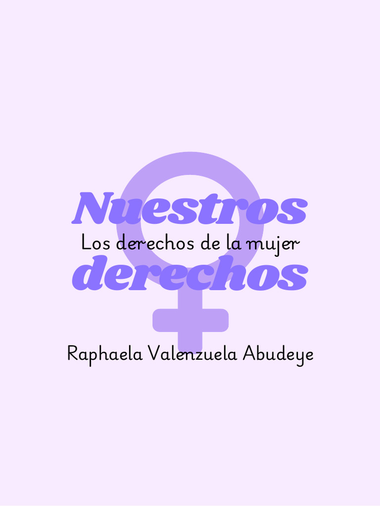 Los Derechos de Las Mujeres | PDF | La violencia contra las mujeres ...
