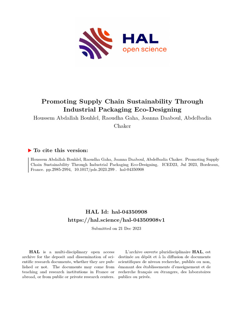 Promoting Supply Chain Sustainability Through Industrial Packaging Eco ...