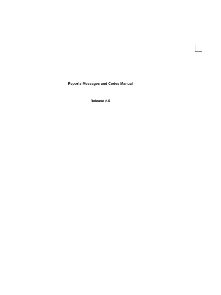 Oracle Reports Messages and Codes Manual | PDF