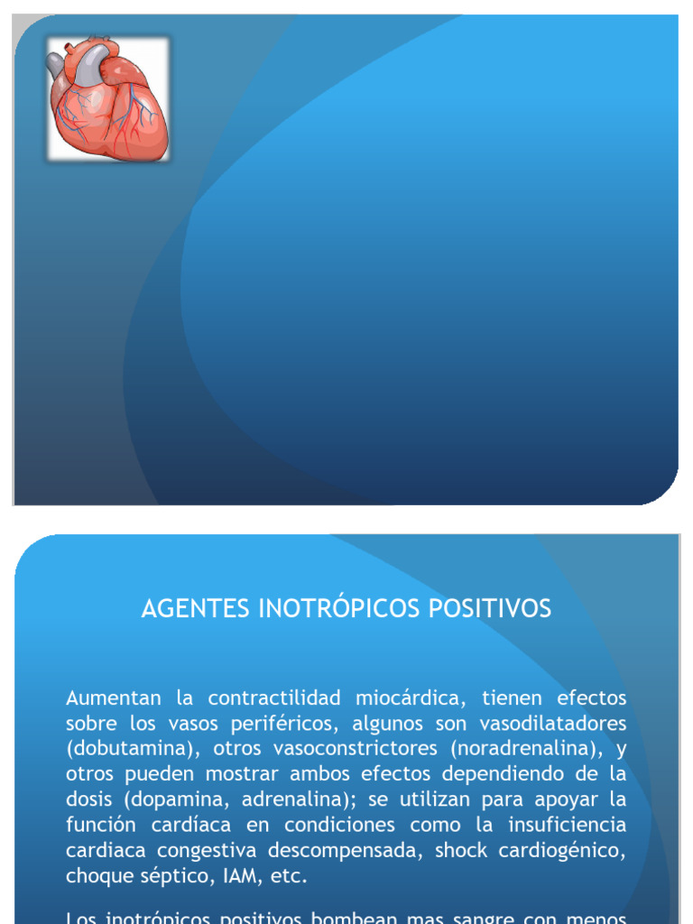 INOTROPICOS | PDF | Especialidades Medicas | Drogas