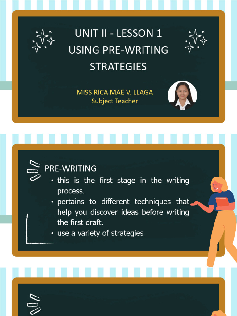 English+Unit+2+Lesson+1 Pre Writing | PDF | Linguistics | Learning