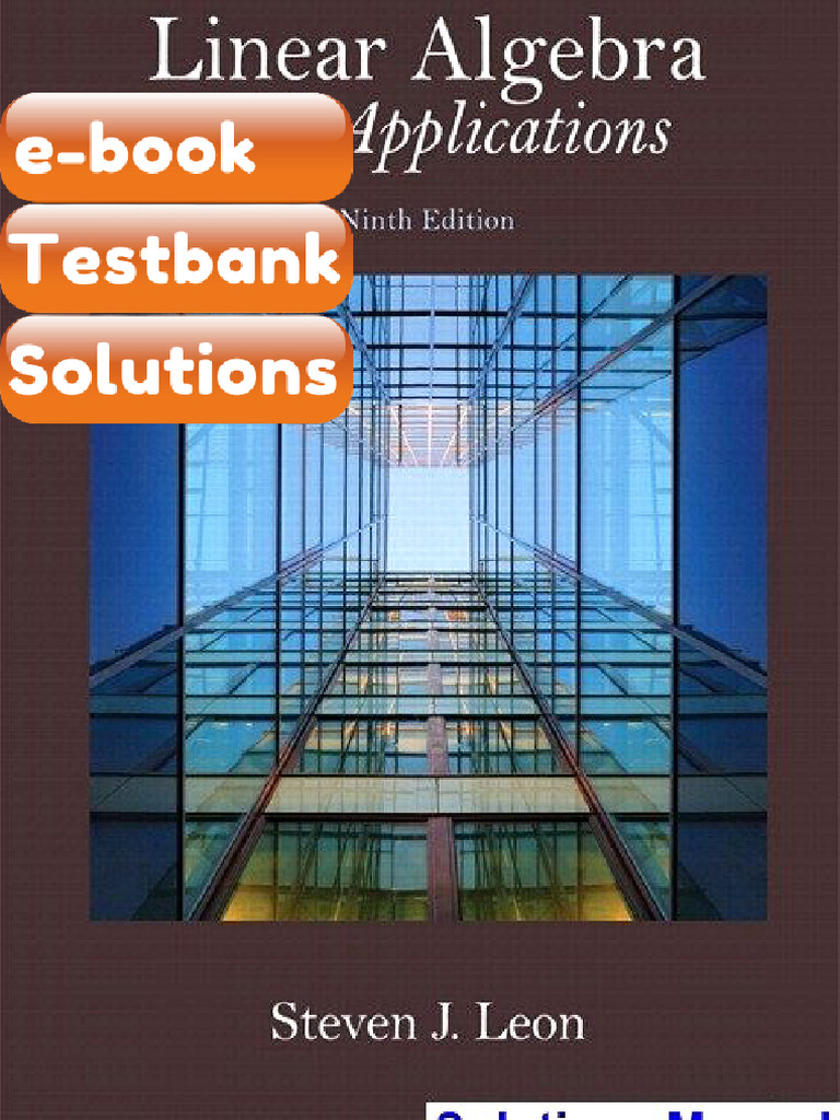 Testbank Linear Algebra With Applications 9th Edition Leon Download ...