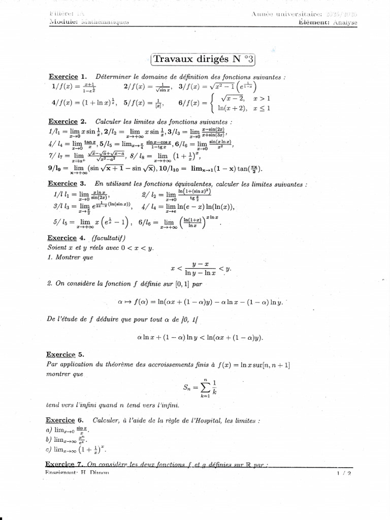 Analyse TD3 | PDF