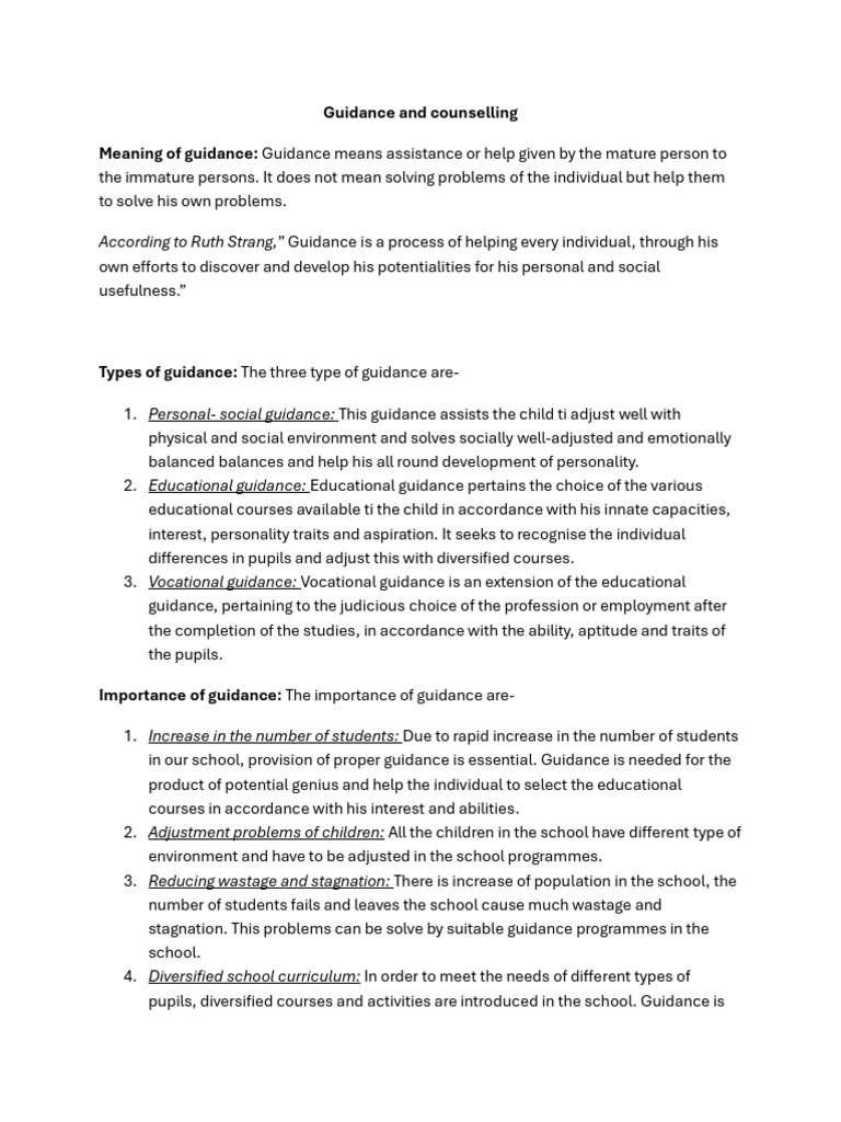 Guidance and Counselling | PDF | Psychotherapy | Social Psychology