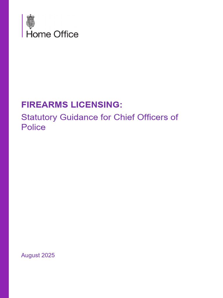 Firearms Licensing Statutory Guidance | PDF | Domestic Violence ...