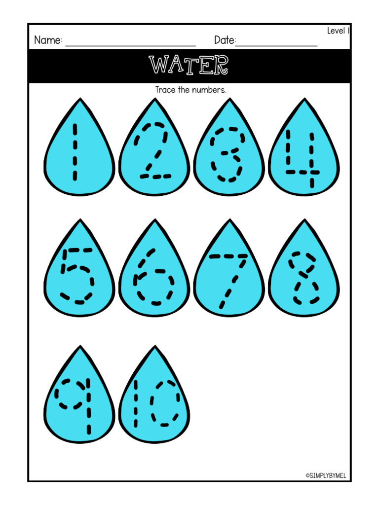 WaterUnitPreK - Math Activities | PDF
