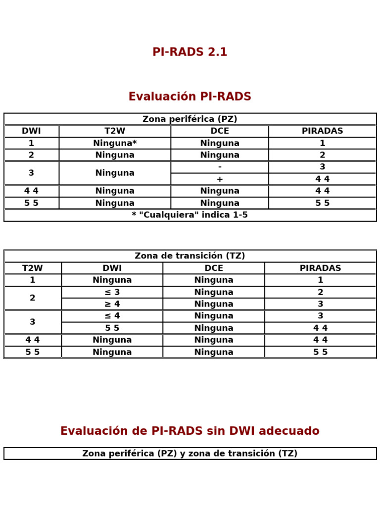 PI-RADS 2.1 2019. en Español | PDF