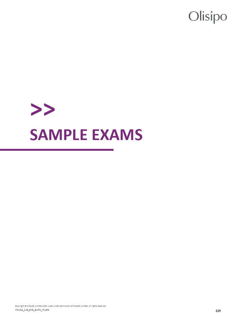 Sample Exams1 | PDF | Supply Chain | It Service Management