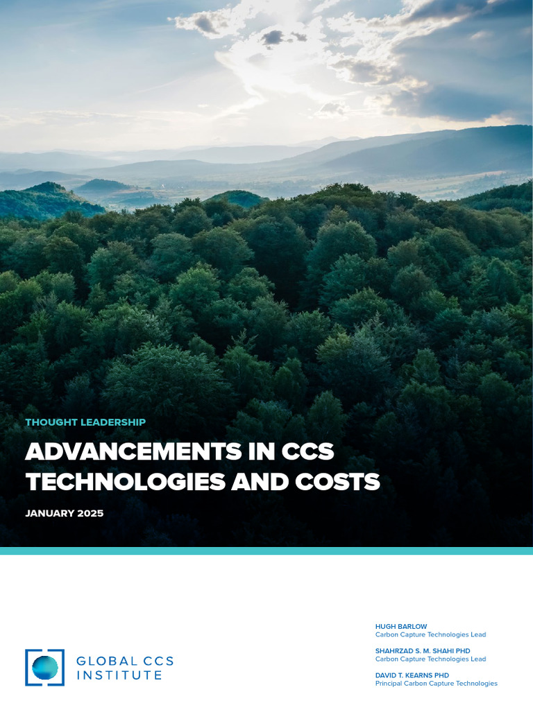 Advancements in CCS Technologies and Costs Report 2025 | PDF | Carbon ...