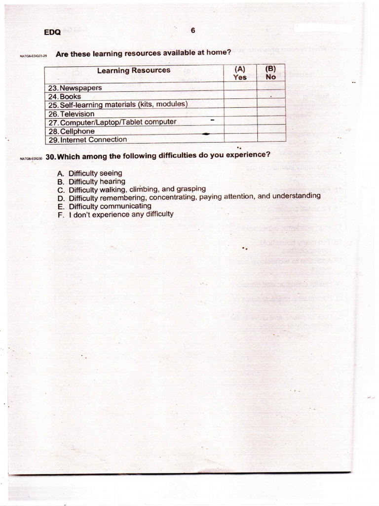 EDQ | PDF