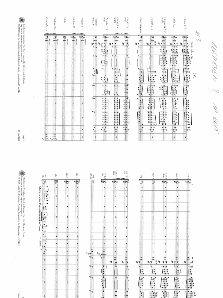 Beethoven 9 MVT 4 Community Edit Full Score | PDF