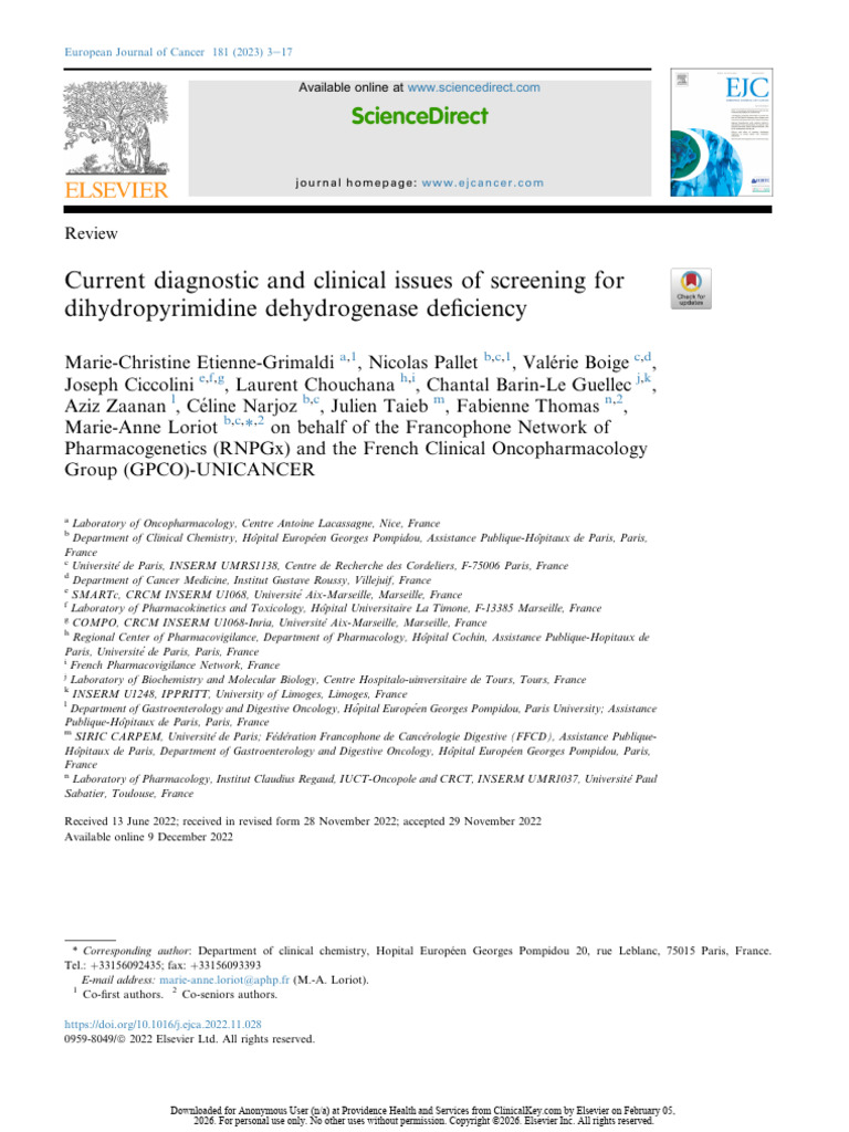 Current Diagnostic and Clinical Issues of Screening For | PDF ...